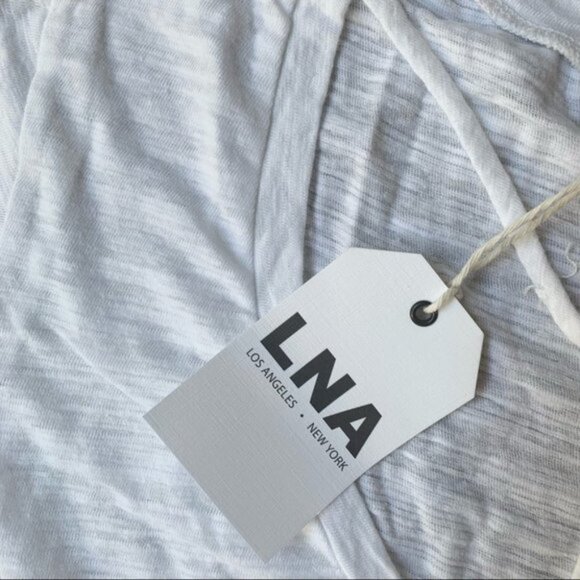 LNA Bondage Strap Tee T-Shirt White Short Sleeve Relaxed fit Strappy Size Small - Picture 7 of 10